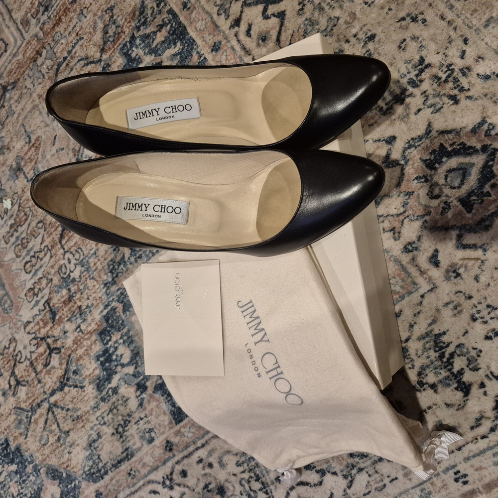 Jimmy Choo Black Heels Leather